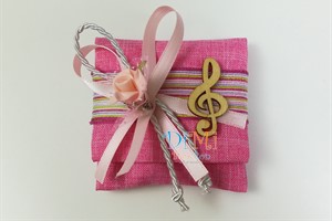 Cuscinetto fucsia con chiave di violino