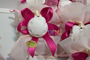 Sacchetto rosa con coccinella 