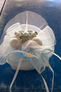 tulle con scarpine neonato